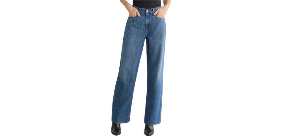 Lori Mid Rise Wide Leg Jeans