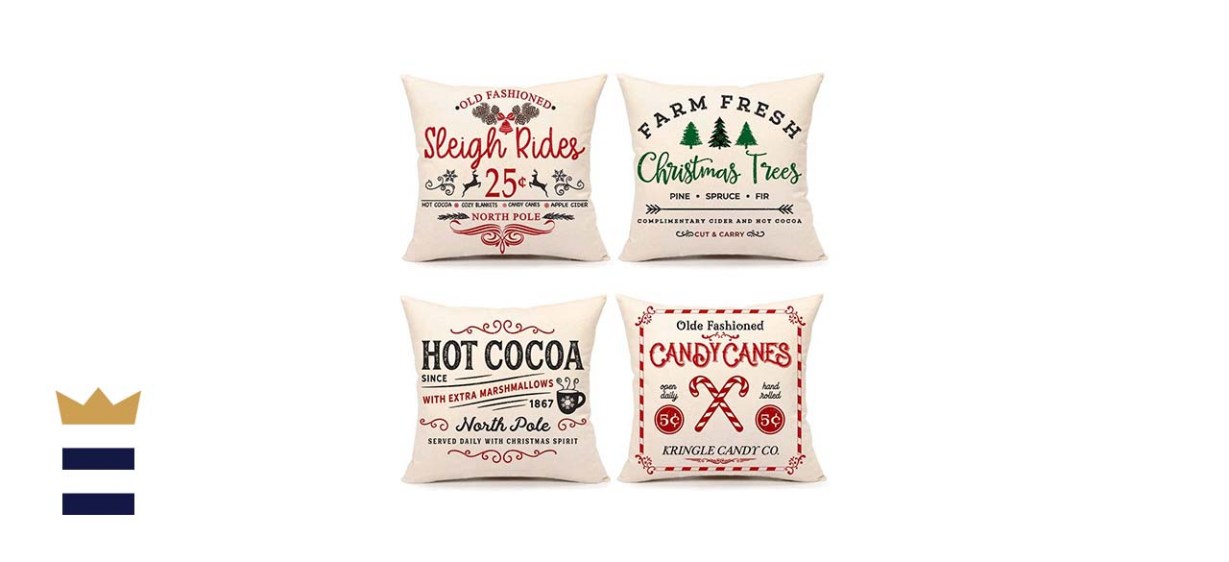 4TH Emotion Farmhouse Christmas Pillow Covers