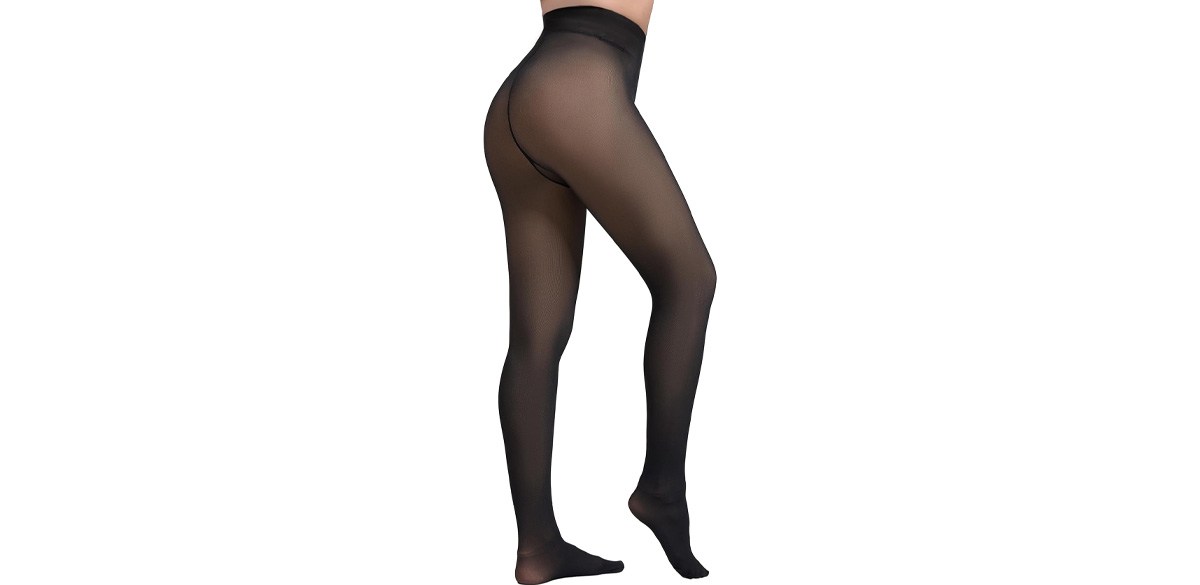 Apriddeo 2025 One-Seam Fleece Lined Tights