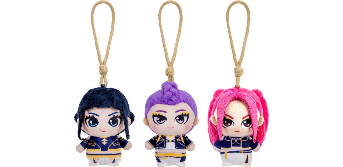  Jazwares Kpop Demon Hunters 3-Pack 4-inch Clip-On Plush