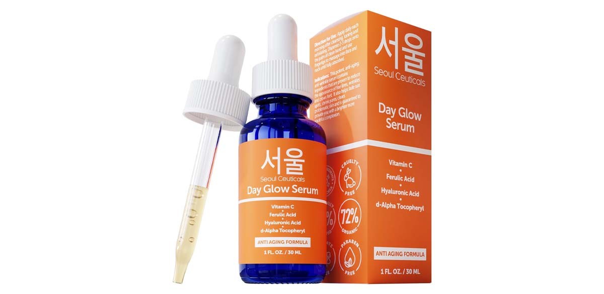 SeoulCeuticals Korean Skin Care 20% Vitamin C Hyaluronic Acid Serum + CE Ferulic Acid