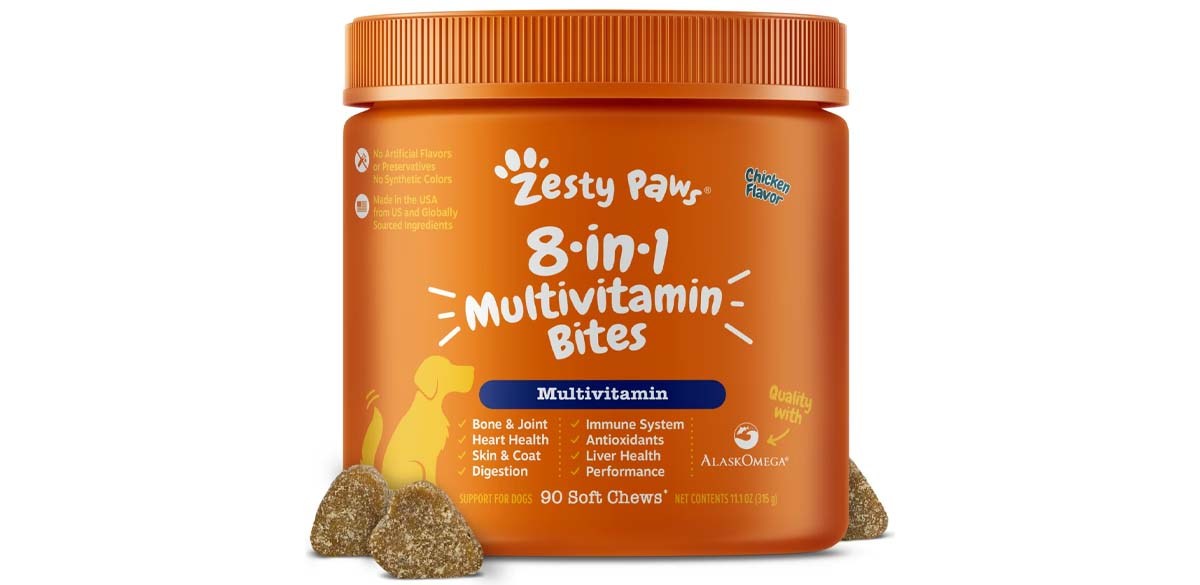 Zesty Paws 8-in-1 Multivitamin for Dogs, 90 count