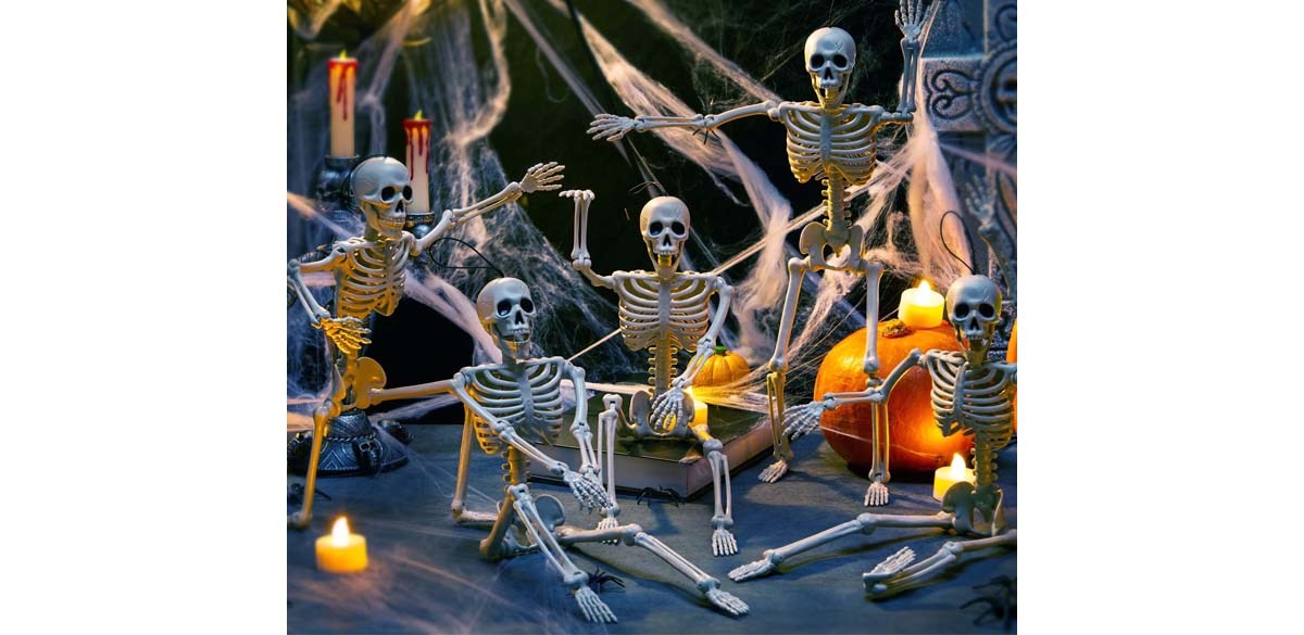 Joyfy 5 Pcs Halloween Skeleton Decorations