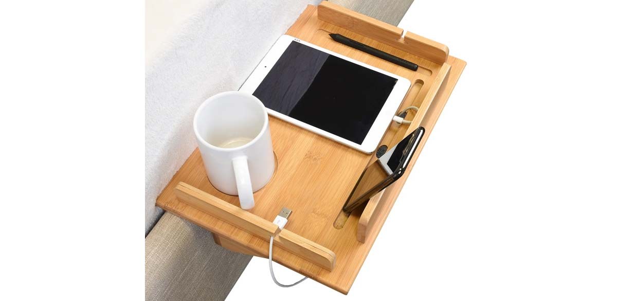 Tirrinia Bamboo Bedside Shelf Table