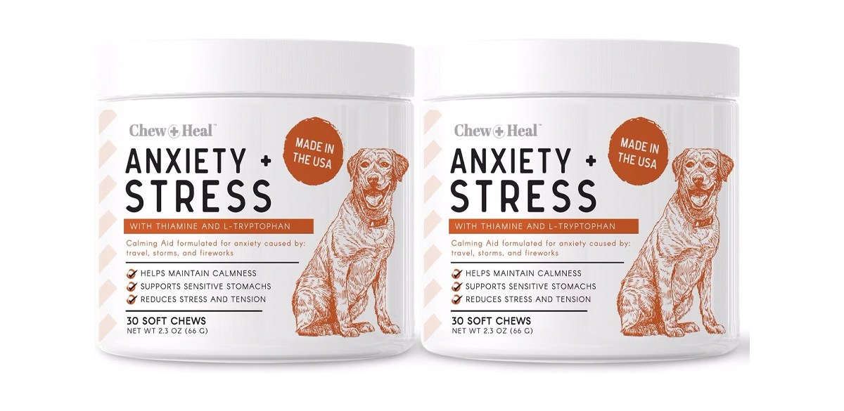Chew + Heal Anxiety &amp; Stress Dog Supplement