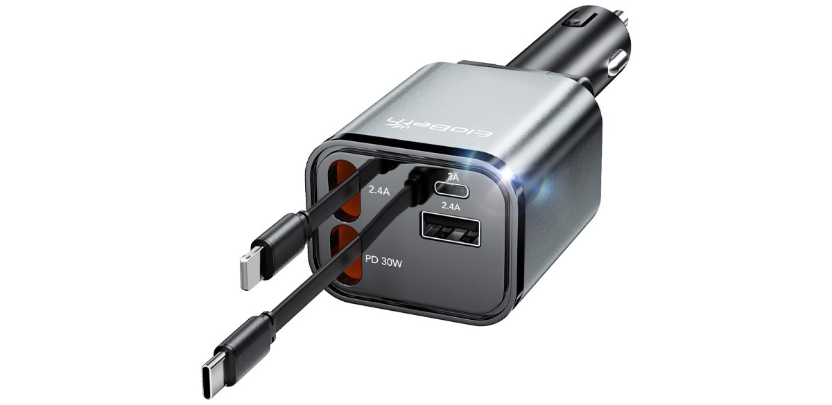 EloBeth Retractable Car Charger Adapter