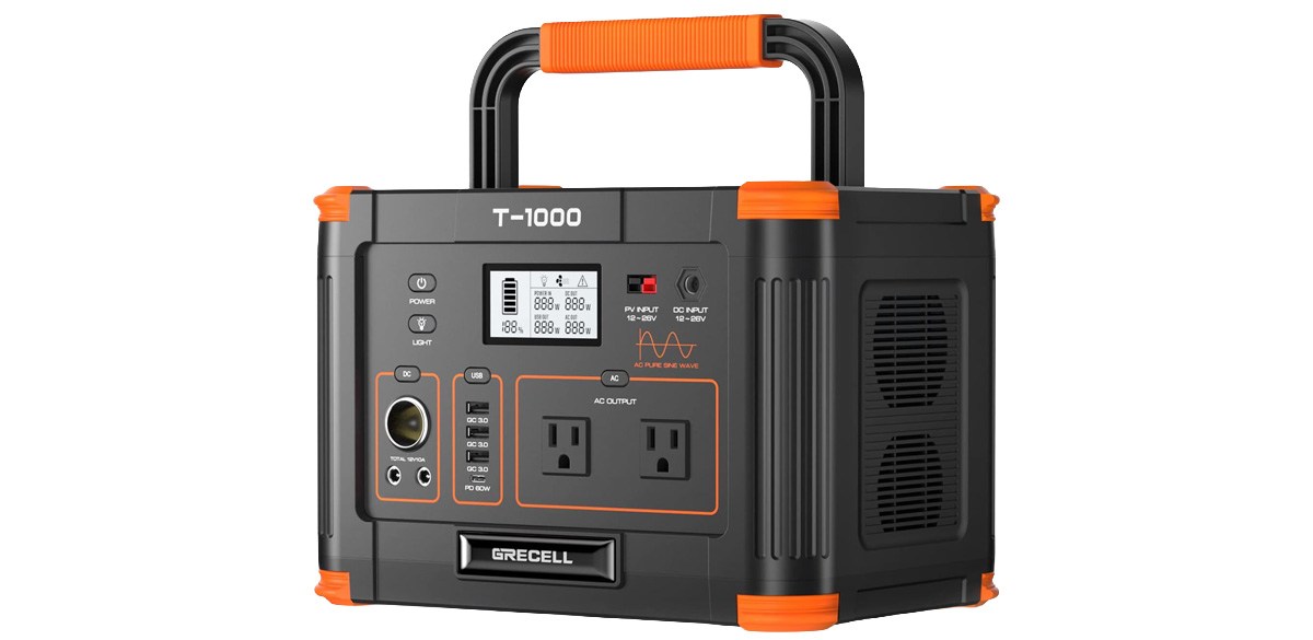 GRECELL 999Wh Solar Generator 1000W
