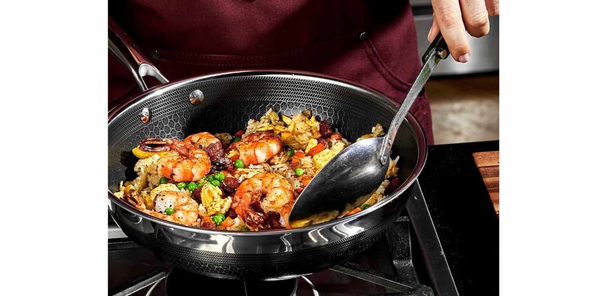 HexClad 10 Inch Hybrid Nonstick Wok