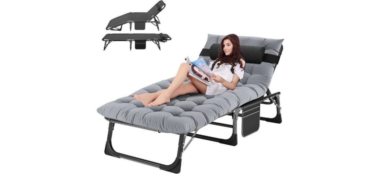 ABORON Chaise Lounge Chair on white background