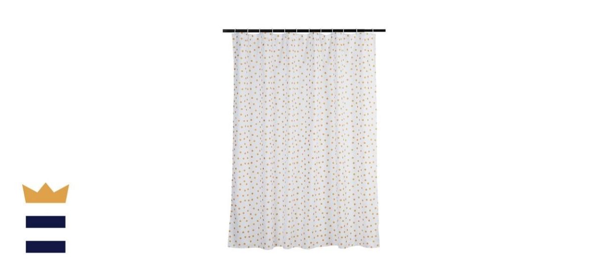 Amazon Basics Gold Polka Dot Shower Curtain