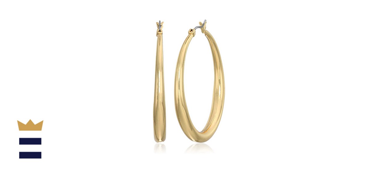 Anne Klein Classic Tapered Gold-Tone Hoop Earrings