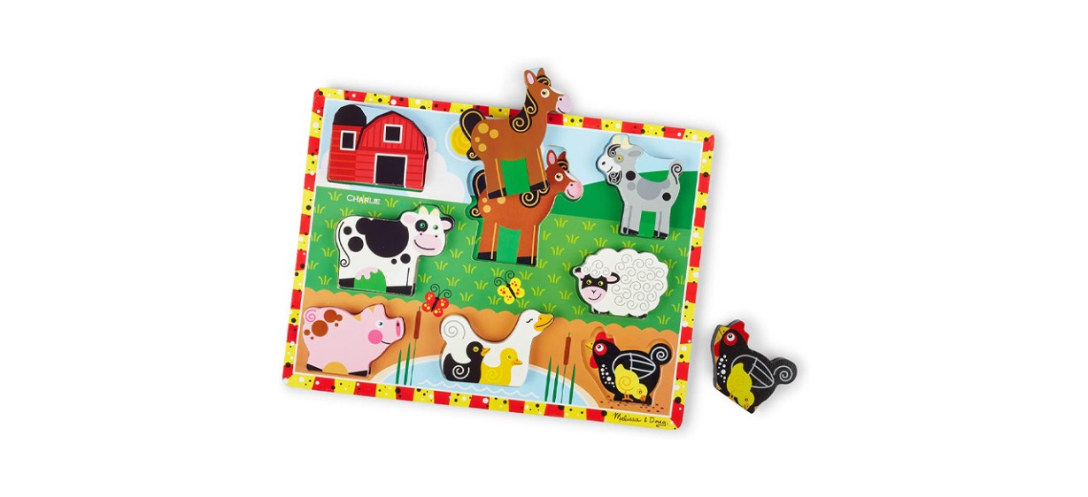 Best Melissa &amp; Doug Farm Wooden Chunky Puzzle