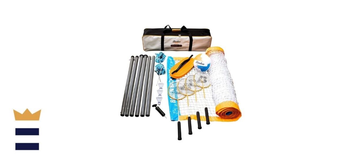 Baden Champions Volleyball Badminton Combo Set