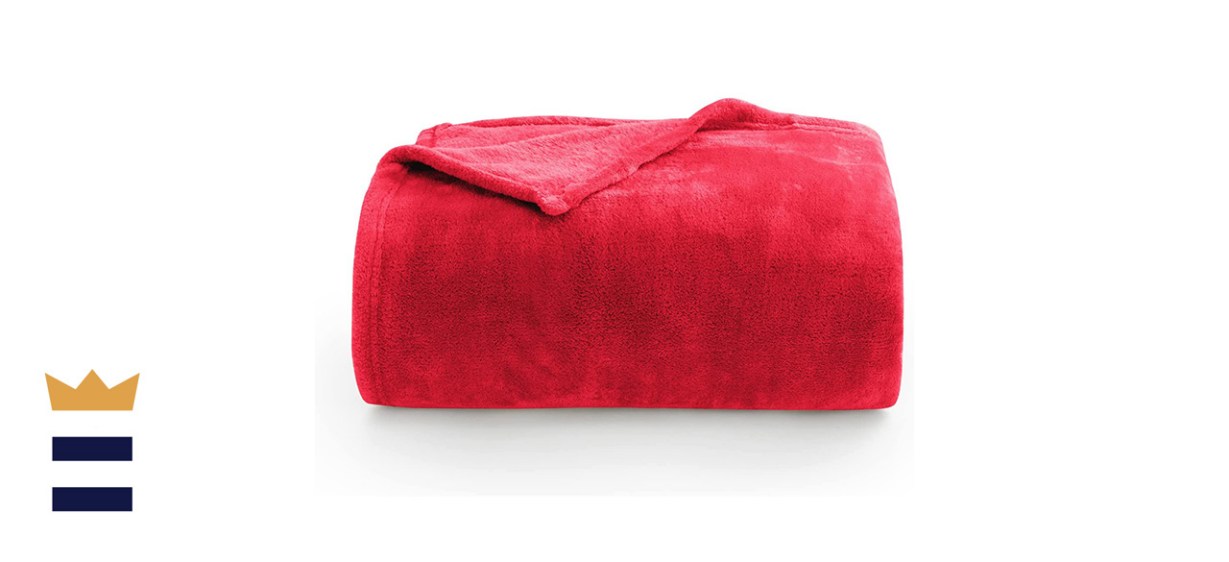Bedelite Fleece Red Throw Blanket