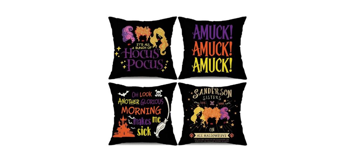Best ​​Dfxsz Sanderson Sisters Set of Four Pillow Covers 
