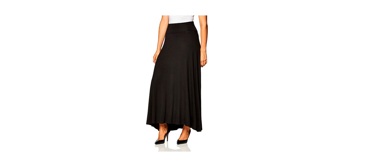 Best AGB Womens Soft Knit Maxi Skirt