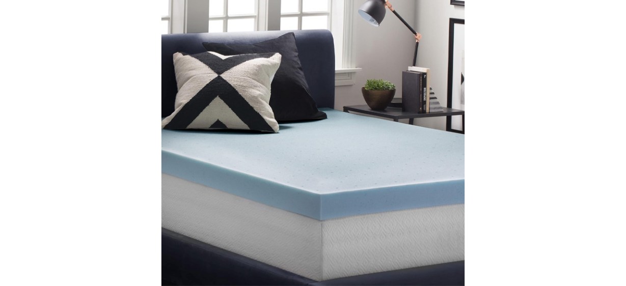 LUCID 4-inch Gel Memory Foam Mattress Topper