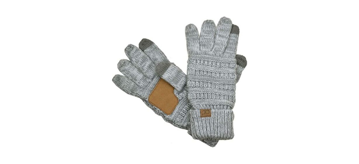 Best C.C. Unisex Cable Knit Winter Gloves