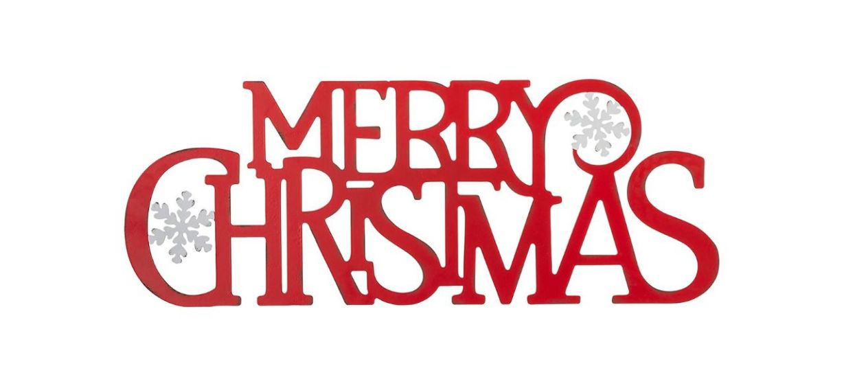 Best Glizthome 24-inch Metal Merry Christmas Christmas Wall Decor