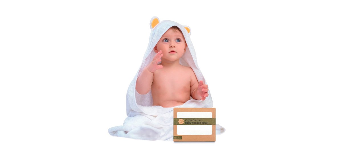 best-last-minute-christmas-gifts-2022-KeaBabies Organic Bamboo Baby Hooded Towel