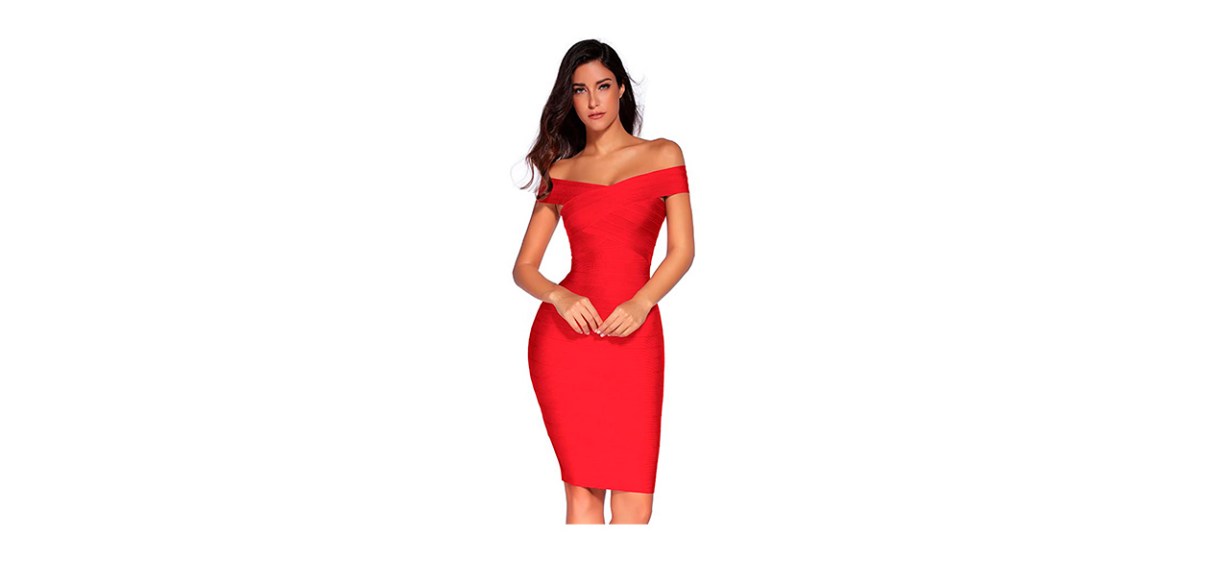 Best Meilun Women's Off-Shoulder Bodycon Dress