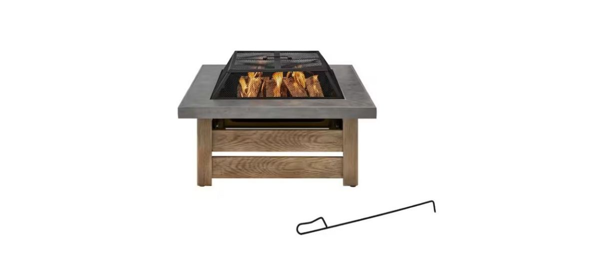 Hampton Bay Stoneham Wood Fire Pit with Tile Top Hampton Bay Stoneham Wood Fire Pit with Tile Top