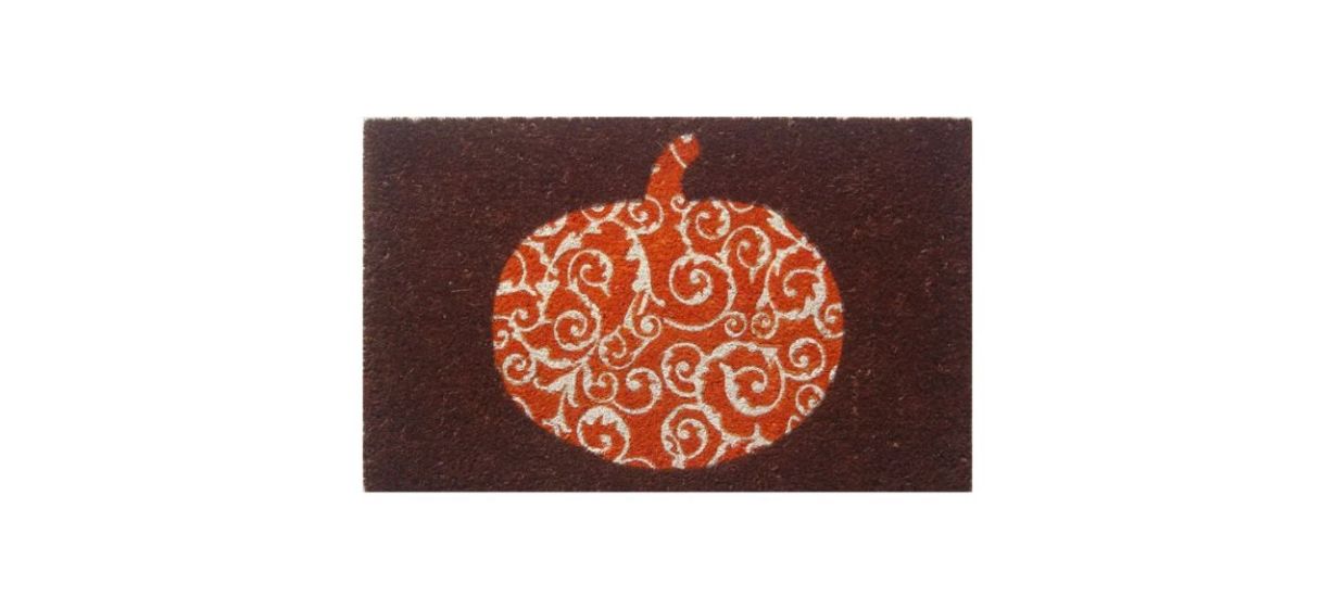 Best Nash Scrolled Pumpkin Nonslip Outdoor Door Mat