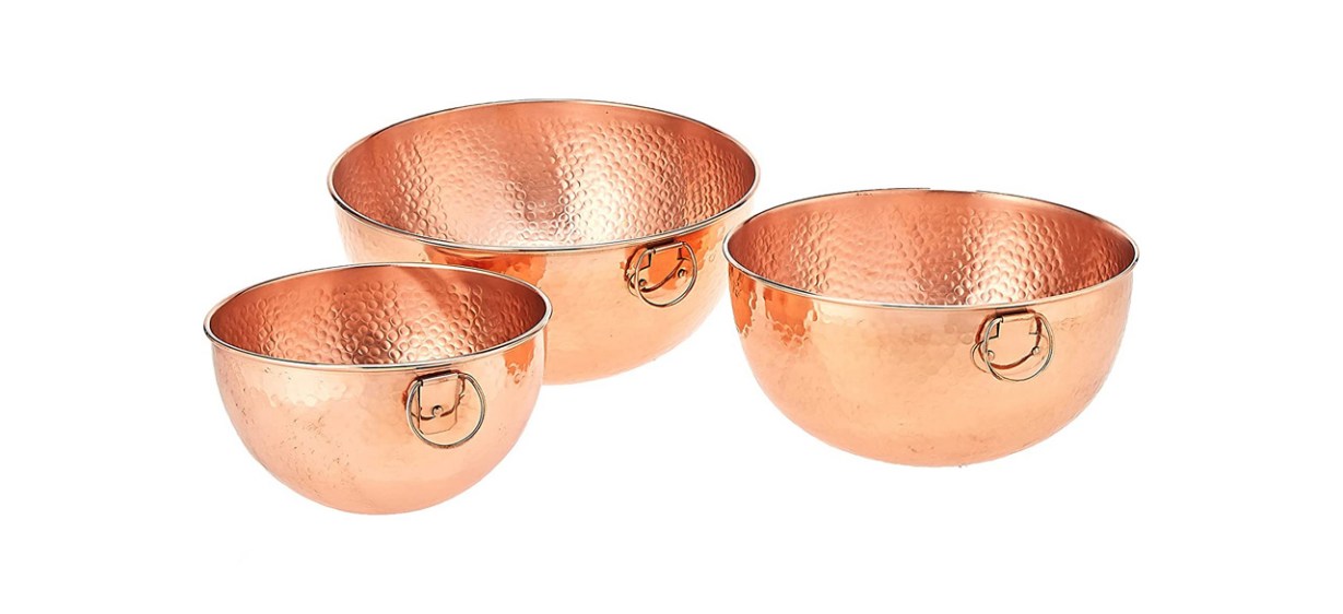 best Old Dutch Solid Copper Stone Hammered Bowls