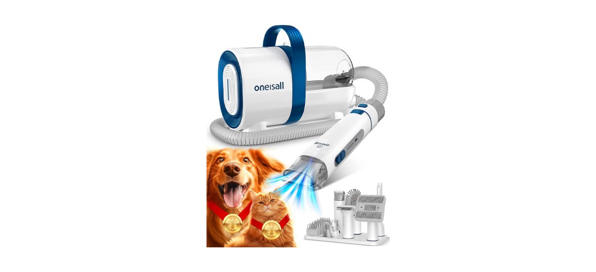 Best Oneisall Dog Hair Vacuum &amp; Dog Grooming Kit