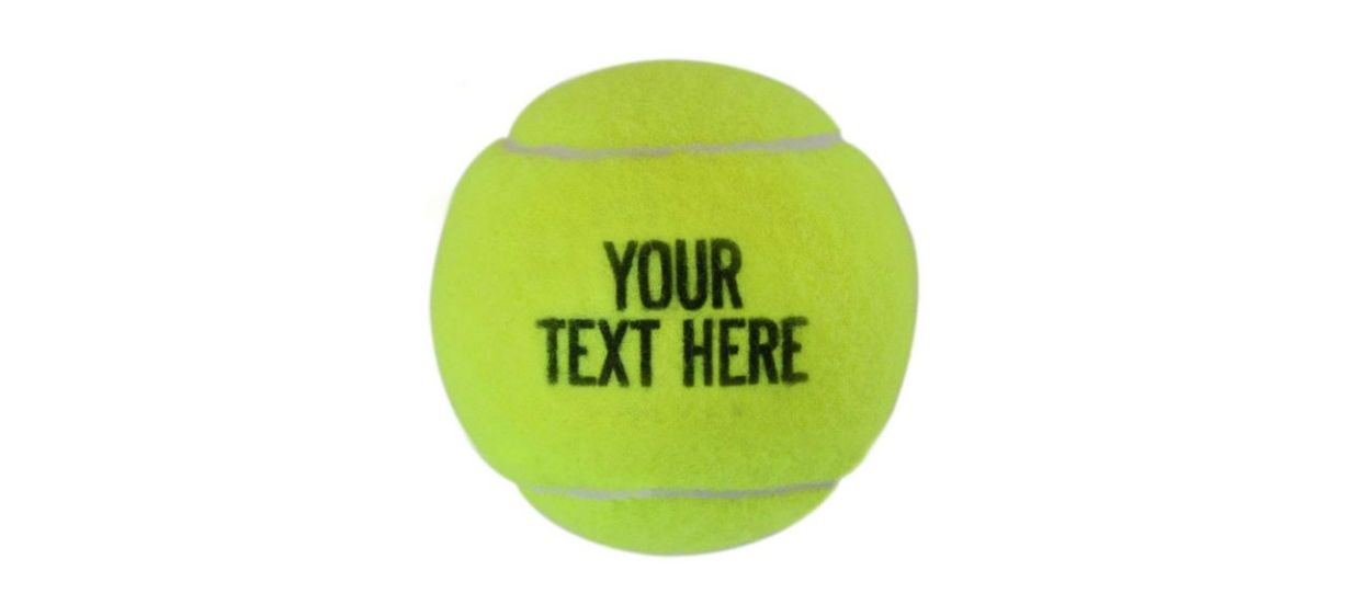 ChalkTalk Sports Personalized Printed Tennis Ball on white background