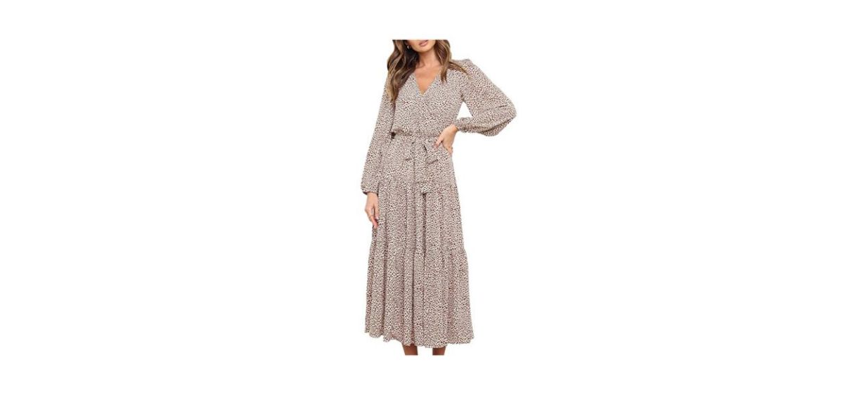 Best PRETTYGARDEN Boho Long Sleeve Long Dress