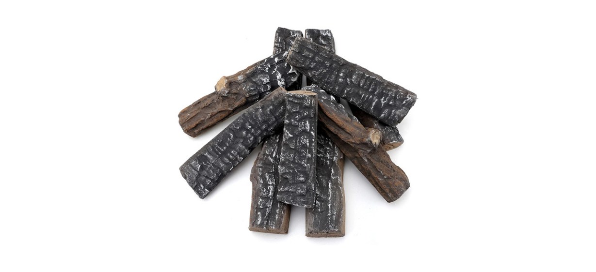 Best Skyflame 8-Piece Set of Ceramic Wood Logs