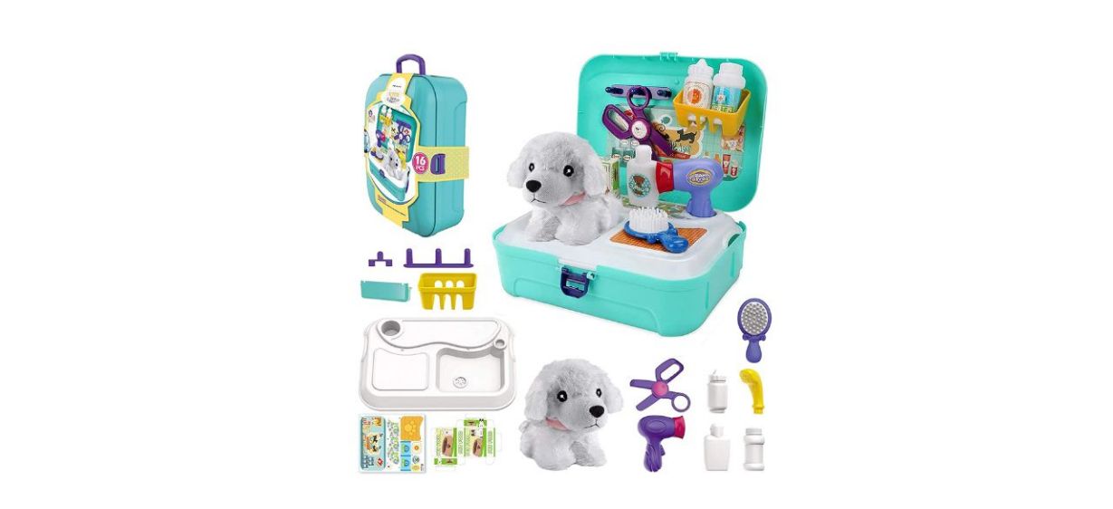 TEUVO Pet Care Play Set Doctor Kit for Kids