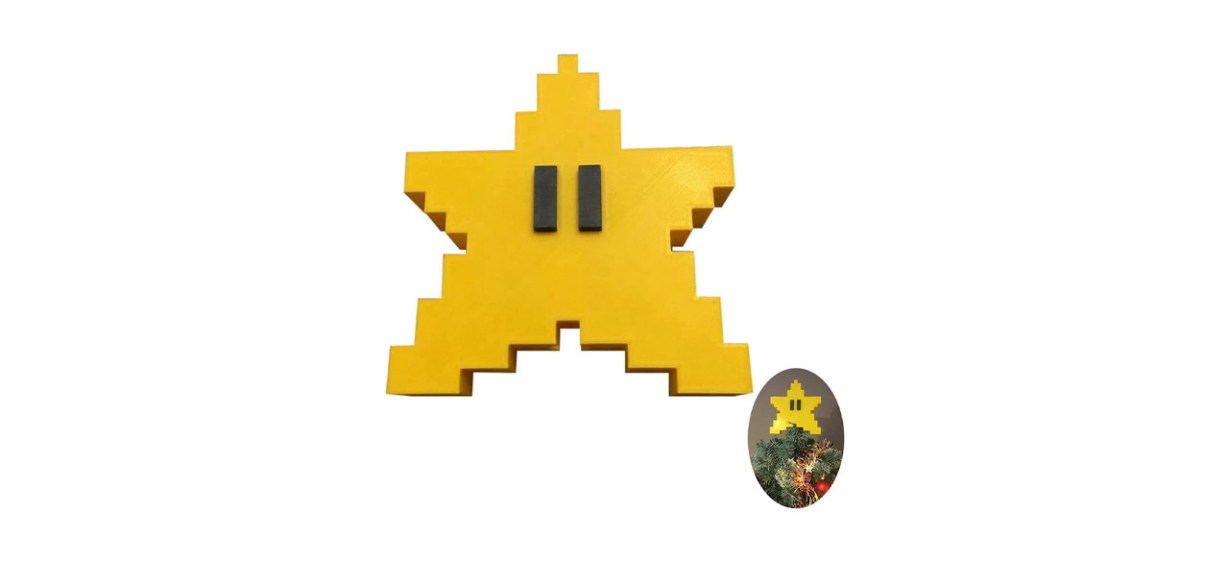 Best YNC Retro Mario Star Tree Topper