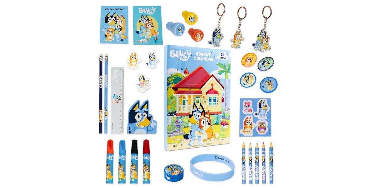 Bluey Advent Calendar 2025 Stationery Christmas Countdown