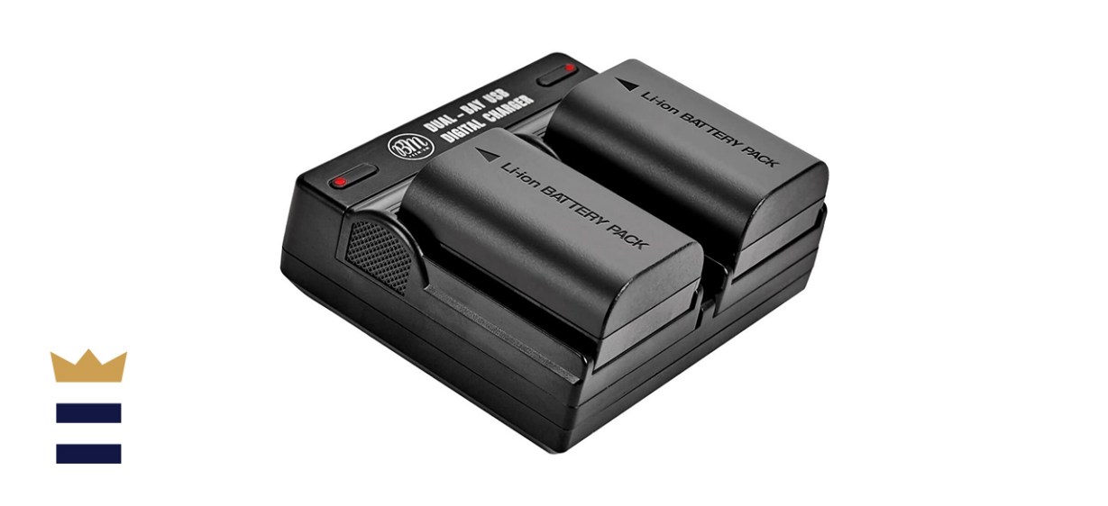 BM Premium Two-Pack of LP-E6N Digital Camera Batteries and Dual Charger Bundle