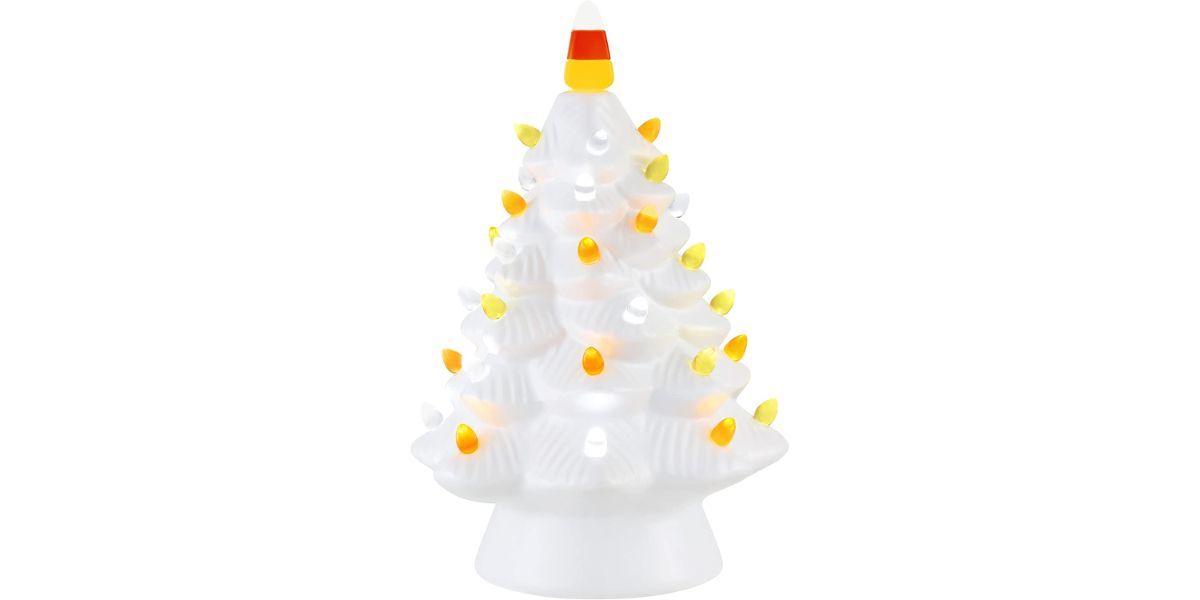 Mr. Halloween 12 in Ceramic Candy Corn Halloween Tree