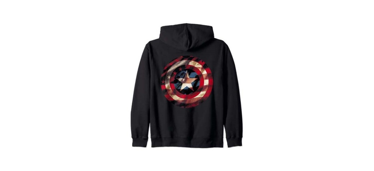 Marvel Captain America Costume Zip Hoodie for Adults