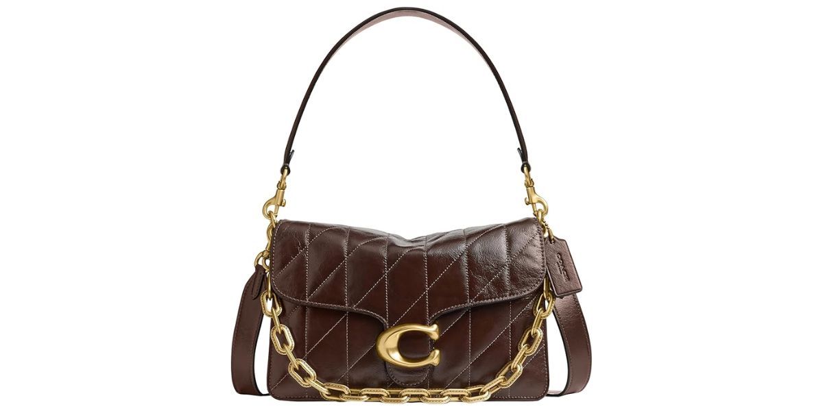 COACH Chain Tabby Shoulder Bag With Quilting