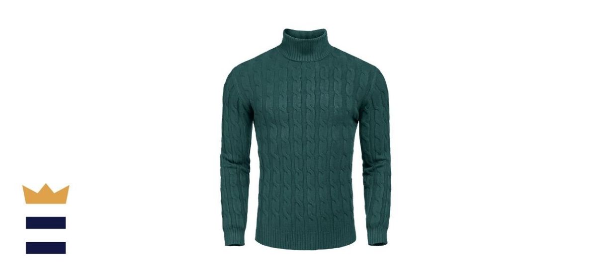 COOFANDY Men's Slim-Fit Turtleneck Sweater