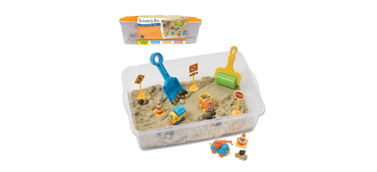Creativity for Kids Sensory Bin: Construction Zone Playset