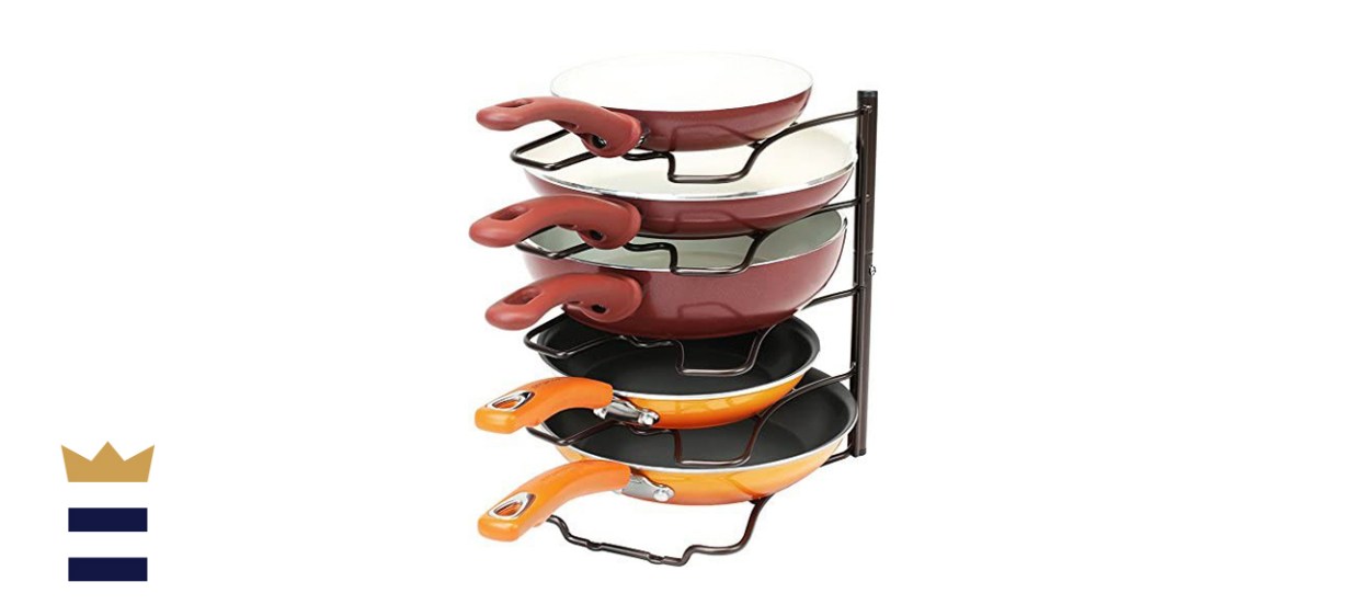 DecoBros Kitchen Counter and Cabinet Pan Organizer Shelf Rack