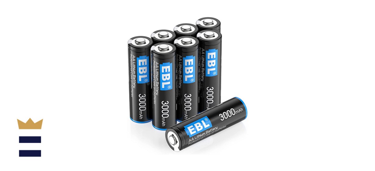 EBL Eight-Pack 3000mAh 1.5V Lithium AA High-Performance Digital Camera Batteries