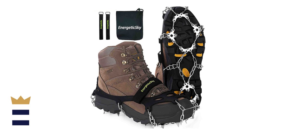 EnergeticSky Upgraded Version of Walk Traction Ice Cleat Spikes Crampons