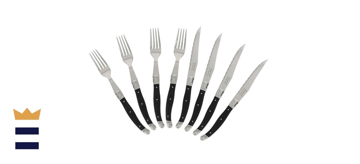 French Home Laguiole 8-Piece Steak Knife And Fork Set
