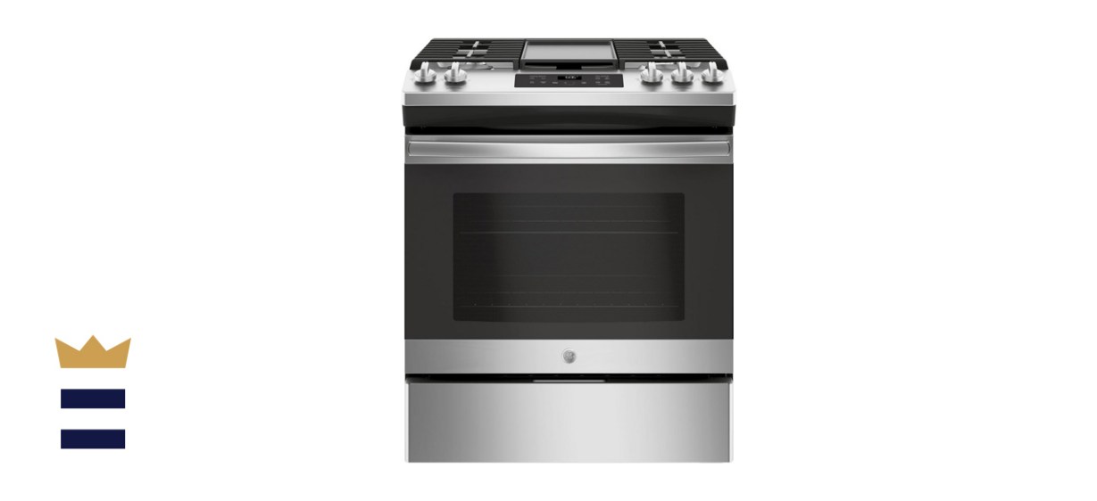 GE 5.3 Cubic Foot Slide-In Gas Range with Steam-Cleaning Oven