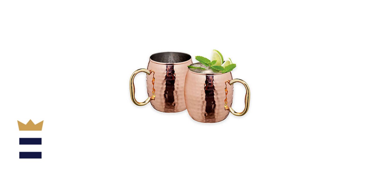 Godinger Hammered Copper Moscow Mule Mugs