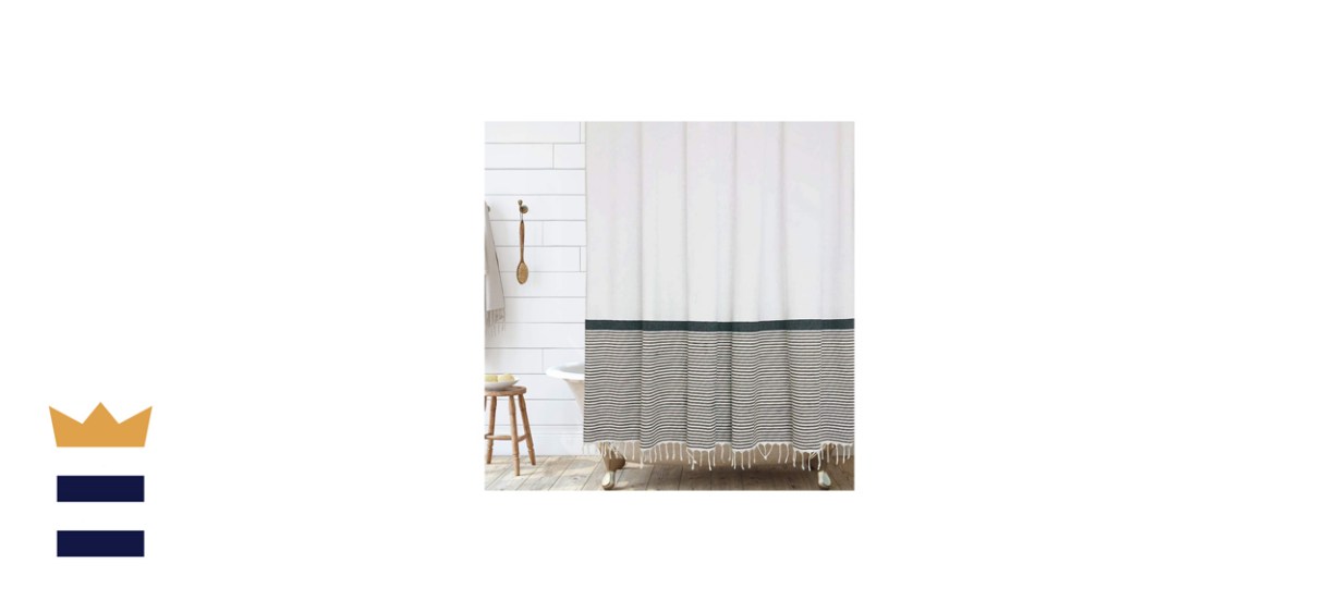 Hall And Perry Modern Farmhouse Tassel Shower Curtain