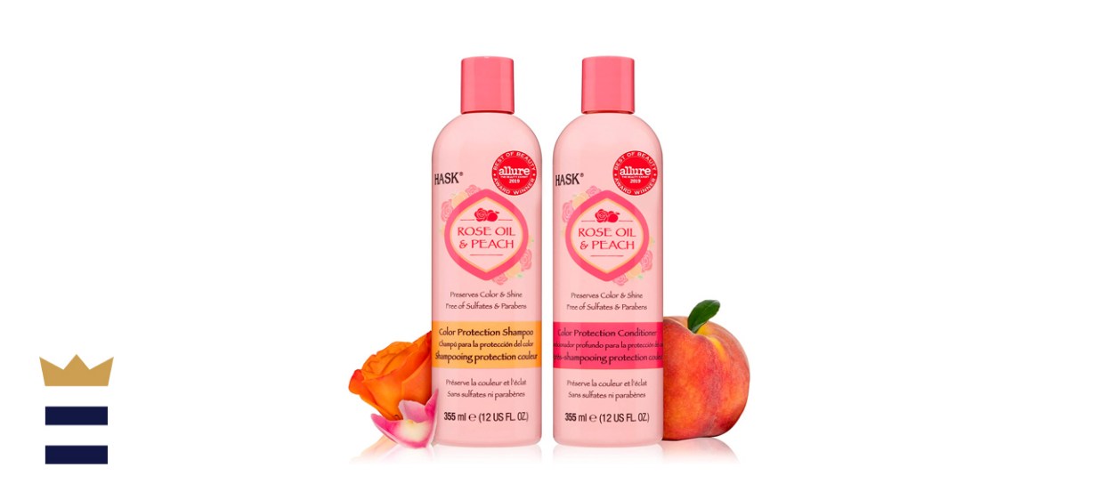 HASK Rose Oil &amp; Peach Shampoo + Conditioner for Colored Hair