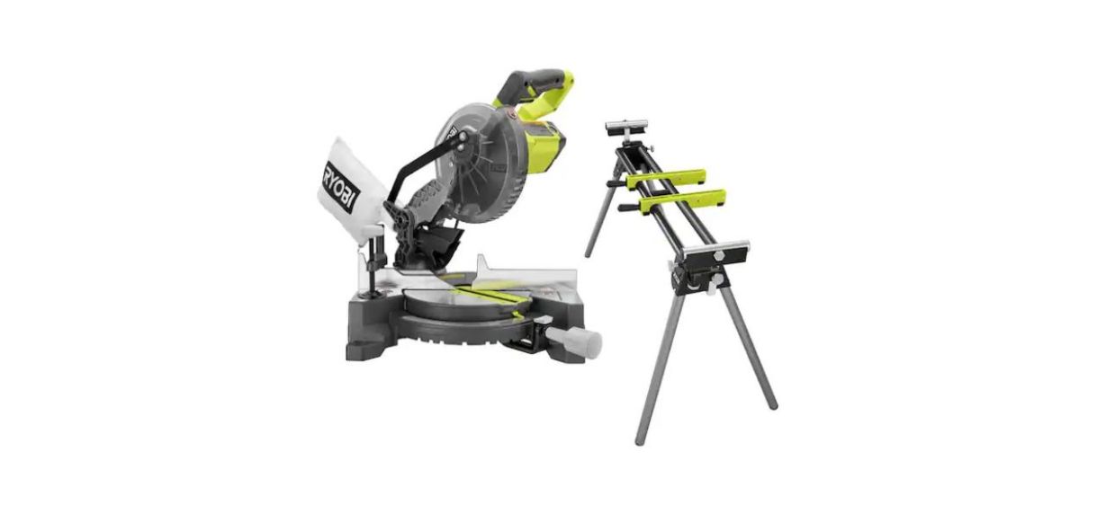Ryobi Compound Miter Saw with Universal Miter Saw Stand Ryobi Compound Miter Saw with Universal Miter Saw Stand